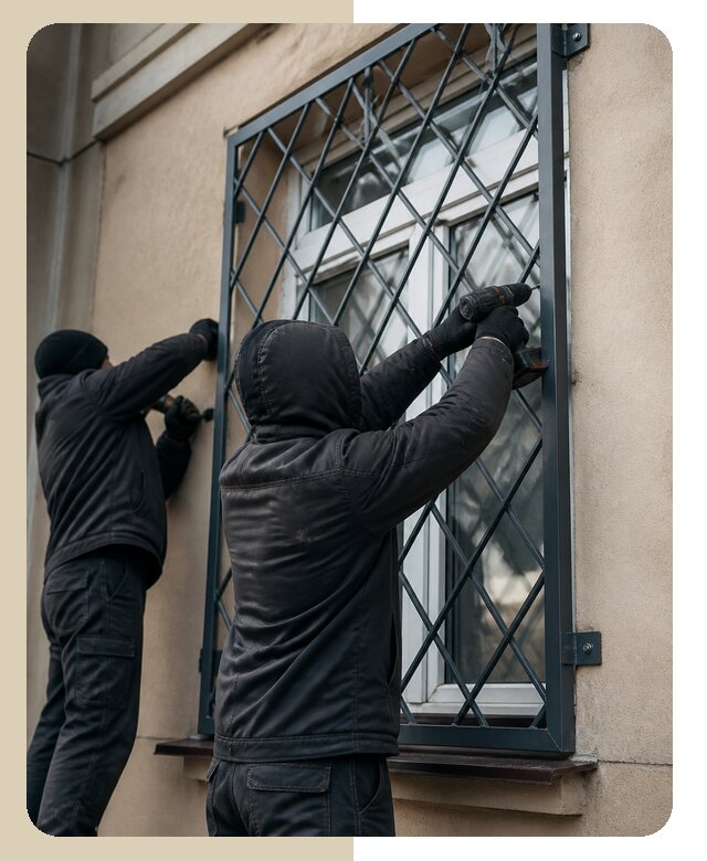 Установка антивандальных решеток на окна в Анапе